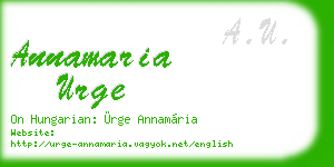 annamaria urge business card