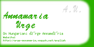 annamaria urge business card